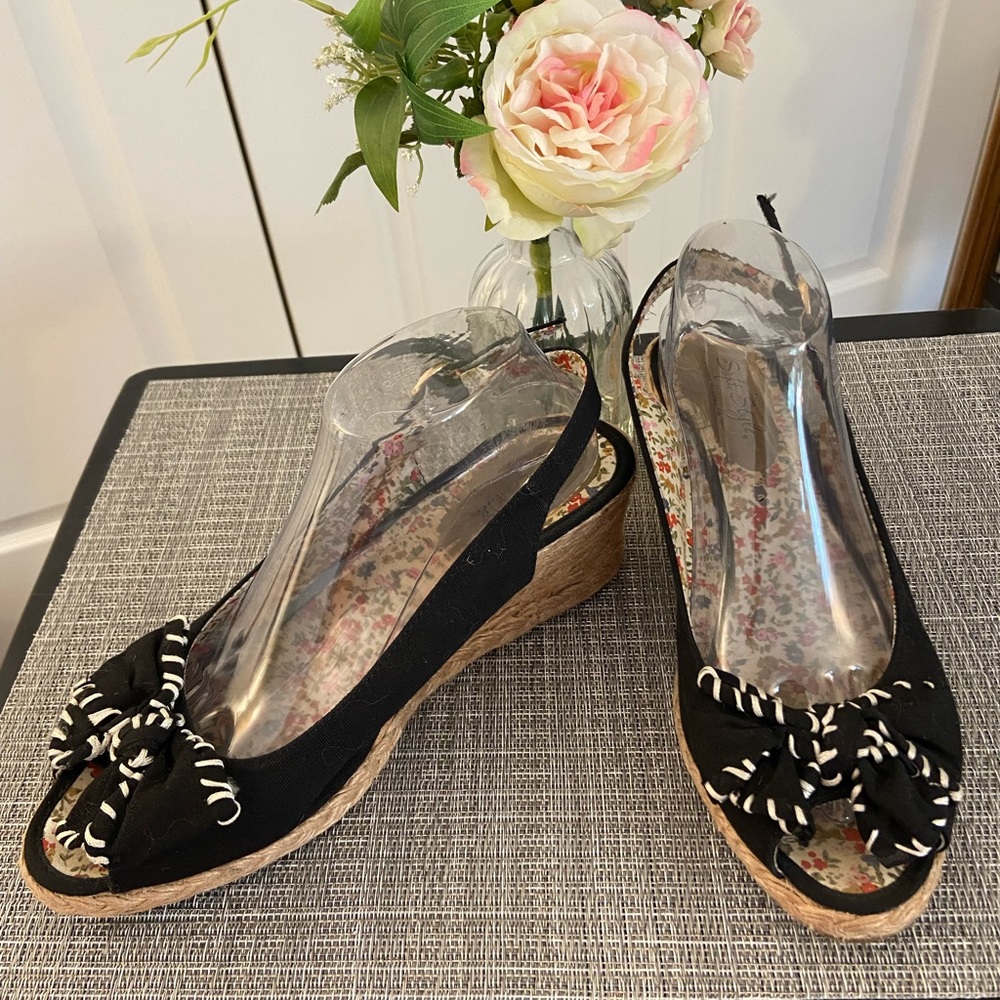 Hush puppy Black Canvas Espadrilles 9-1/5M
